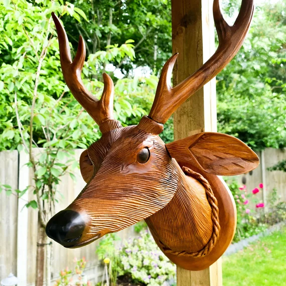 wood deer head dm sanjog international llp